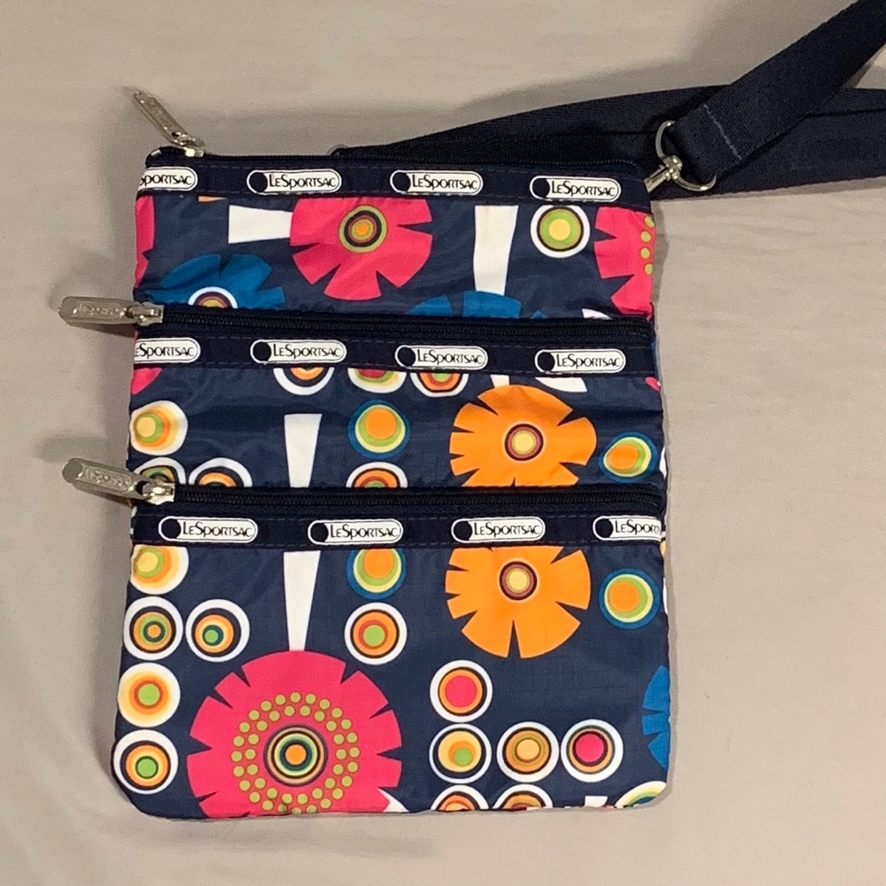 Lesportsac three zip crossbody bag